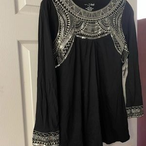 Black embellished blouse